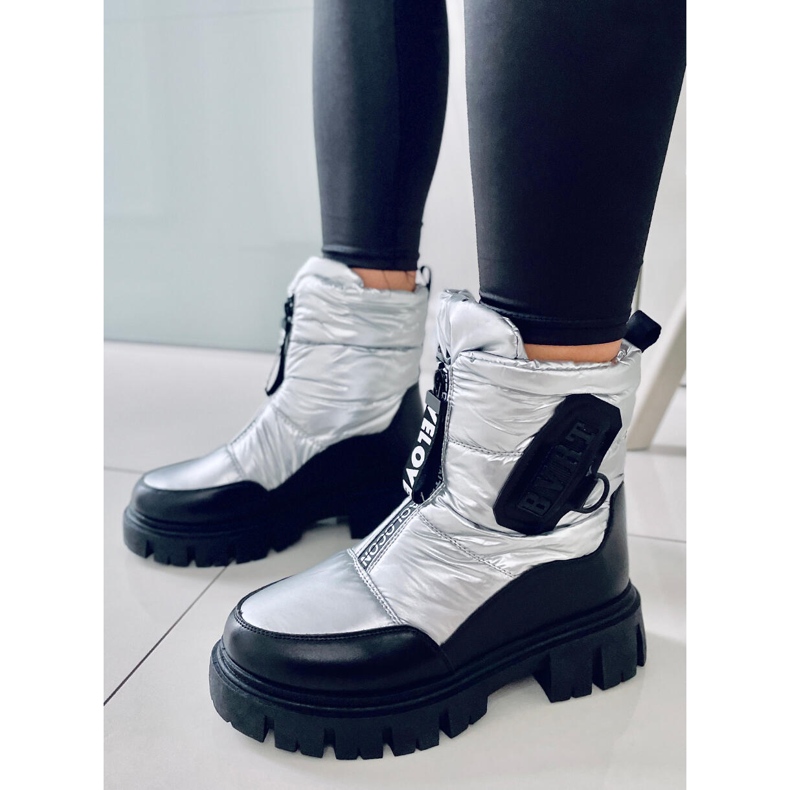 PA1 Botas de nieve mujer Wells Silver negro plata 1