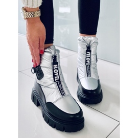 PA1 Botas de nieve mujer Wells Silver negro plata 2