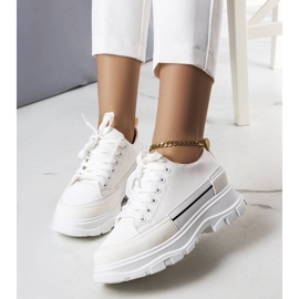 BM Zapatillas blancas de plataforma alta de Lavaris blanco 1