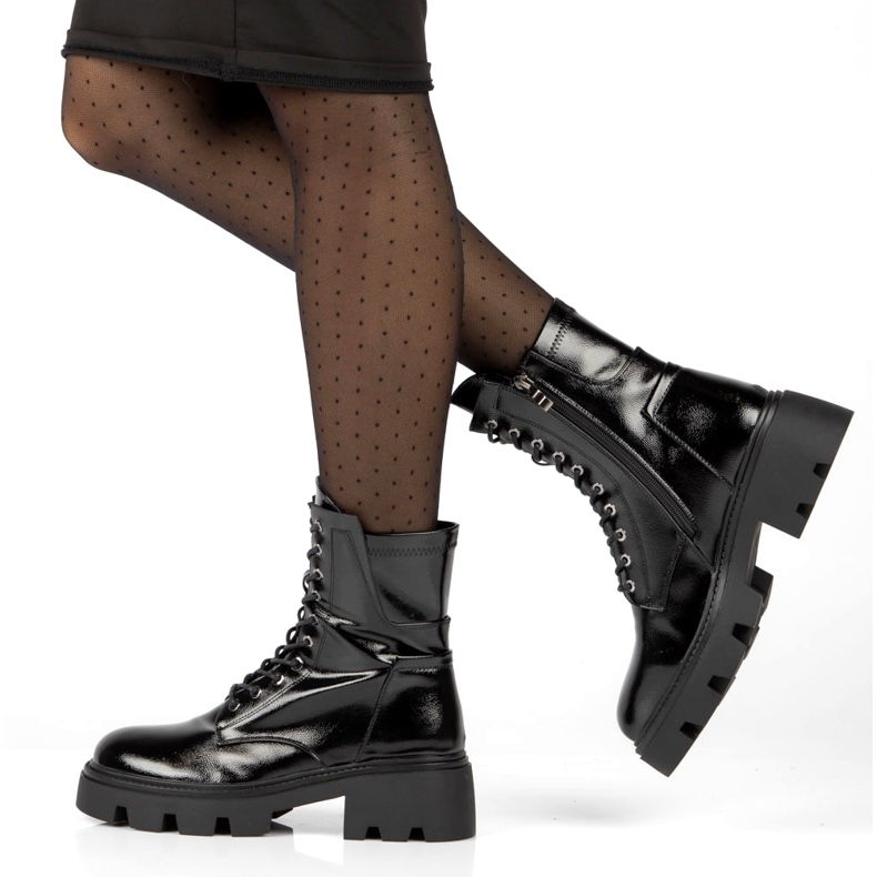 Botas de aislamiento brillante de las mujeres Filippo DBT4095 Negro 4