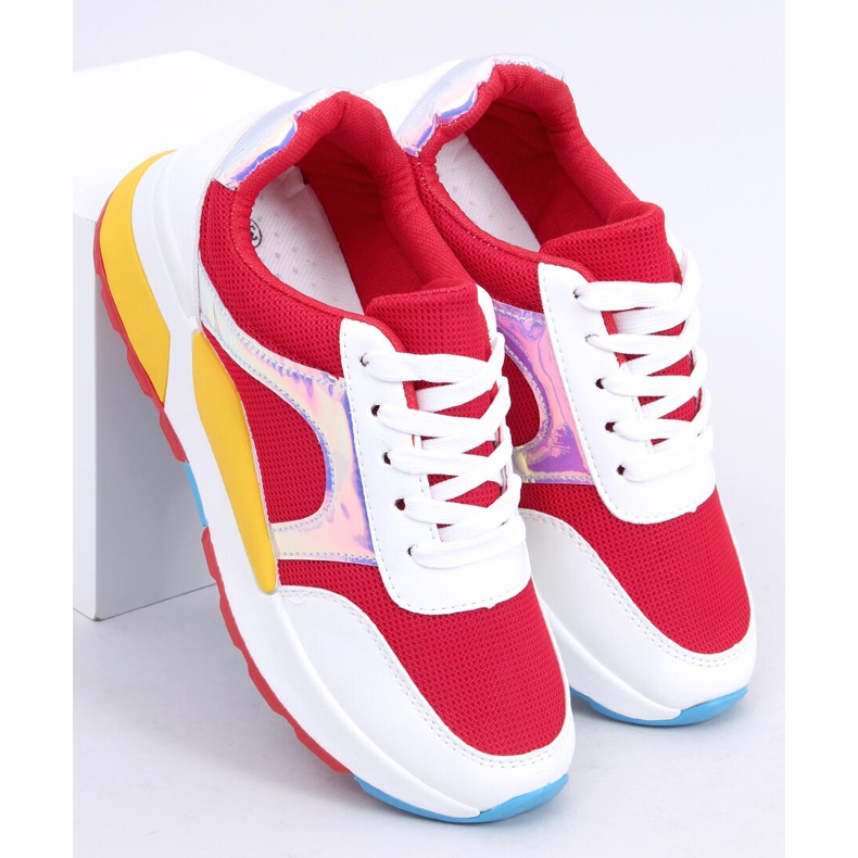 Zapatillas deportivas de mujer multicolor 19017 Rojo 1