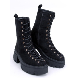 BM Botas con cordones de mujer Wayne Black negro 5