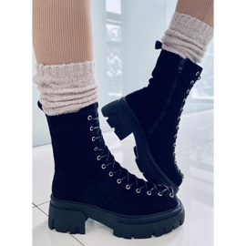 BM Botas con cordones de mujer Wayne Black negro 2