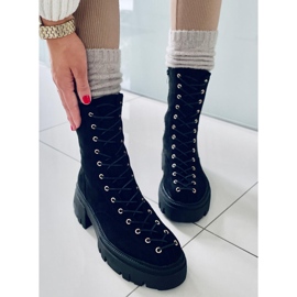 BM Botas con cordones de mujer Wayne Black negro 4