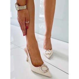 BM Zapatos de tacón abierto de Constance Beige 1
