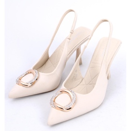 BM Zapatos de tacón abierto de Constance Beige 2