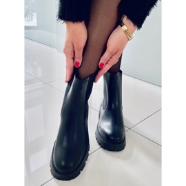 BM Botines Chelsea de caña alta de Rumer Black negro 1