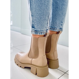 BM Botines Chelsea de caña alta Rumer Khaki beige caqui 5