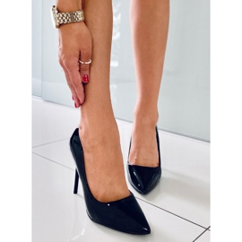 PA1 Zapatos de salón mujer lacados Rutina Negro 3