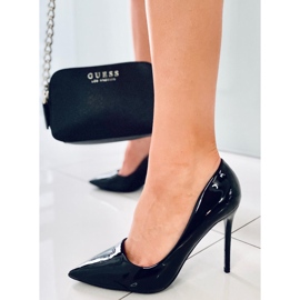 PA1 Zapatos de salón mujer lacados Rutina Negro 5