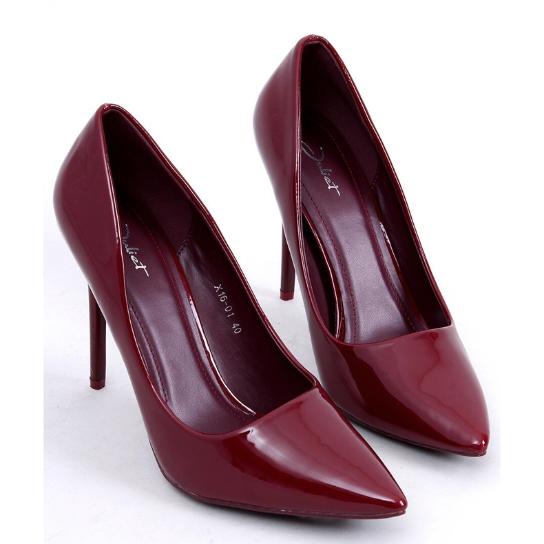 PA1 Zapatos de salón mujer lacados Rutina Vino rojo 1