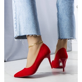PA1 Tacones rojos Alayah hechos de eco-gamuza 2