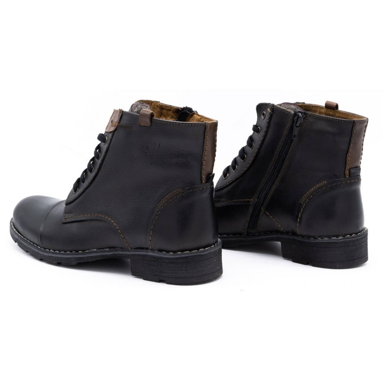 Olivier Botas de nieve negras 312 para hombre negro 4