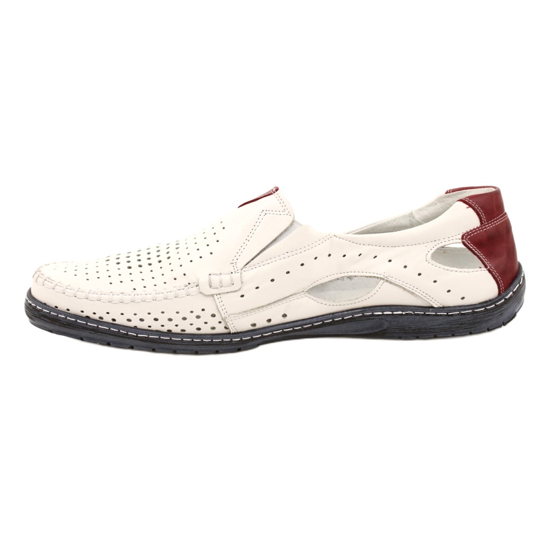 Olivier Mocasines hombre piel blanca 901 zapatos de verano blanco 2