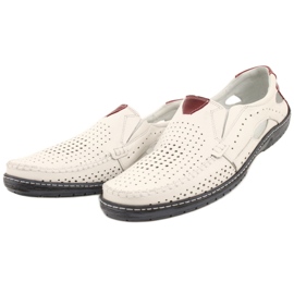 Olivier Mocasines hombre piel blanca 901 zapatos de verano blanco 9