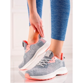 TRENDI Zapatos deportivos atados gris 2