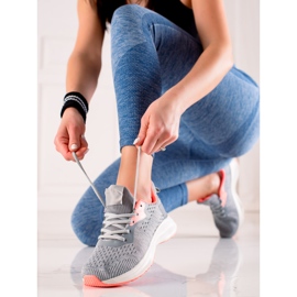 TRENDI Zapatos deportivos atados gris 1