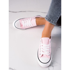 SHELOVET Zapatillas clásicas de mujer rosado 2