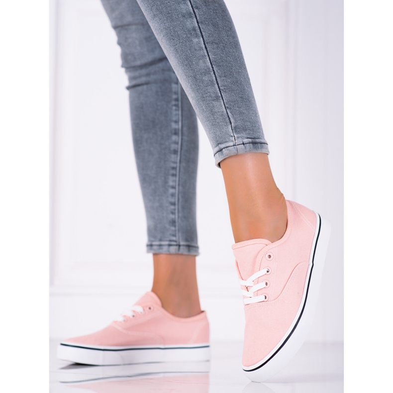 SHELOVET zapatillas de mujer rosa 1