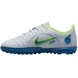 Nike Mercurial Vapor 14 Academy Tf Jr DJ2863 054 zapatos de fútbol blanco blanco 2