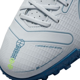 Nike Mercurial Vapor 14 Academy Tf Jr DJ2863 054 zapatos de fútbol blanco blanco 3