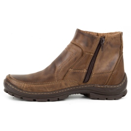 Olivier Botas de piel de invierno para hombre 354MP marrón oscuro 1 Olivier Botas de piel de invierno para hombre 354MP marrón oscuro 1
