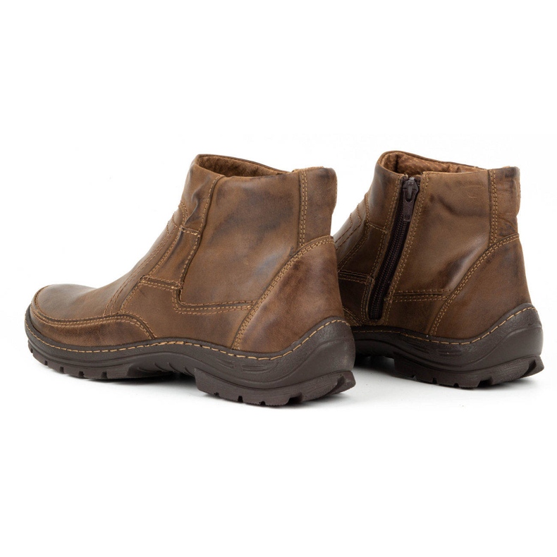 Olivier Botas de piel de invierno para hombre 354MP marrón oscuro 4 Olivier Botas de piel de invierno para hombre 354MP marrón oscuro 4