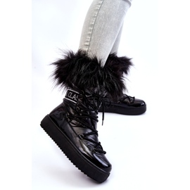 PM1 Botas de Nieve Mujer Cordones Negro Santero 1 PM1 Botas de Nieve Mujer Cordones Negro Santero 1