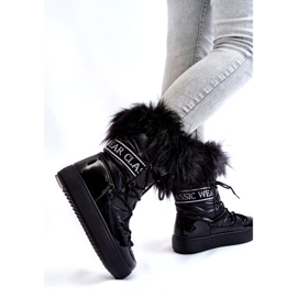 PM1 Botas de Nieve Mujer Cordones Negro Santero 2