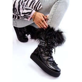 PM1 Botas de Nieve Mujer Cordones Negro Santero 5 PM1 Botas de Nieve Mujer Cordones Negro Santero 5