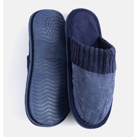 BM Pantuflas de hombre azul marino de Lesseps 2