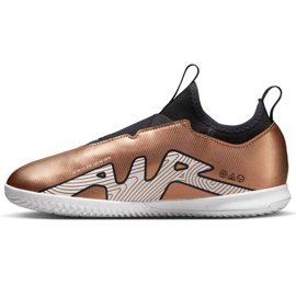 Nike Zoom Mercurial Vapor 15 Academy Qatar Ic Jr DR6049 810 zapatos de fútbol marrón dorado 1