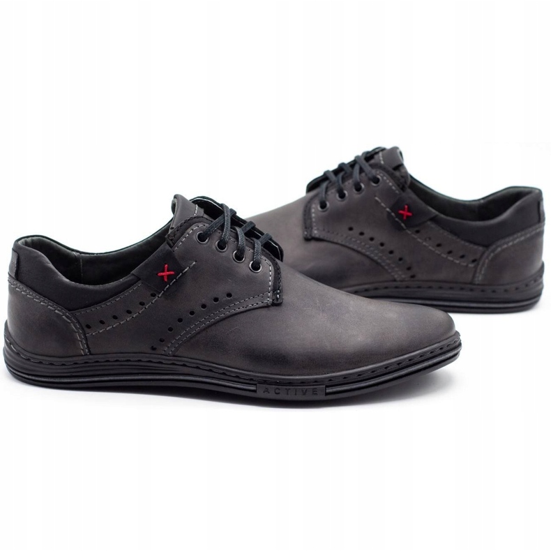 Polbut Zapatos casuales grises para hombre 402 4