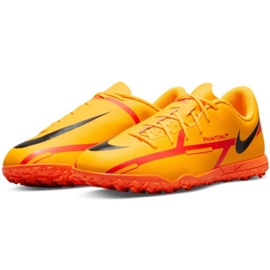 Nike Phantom GT2 Club Tf Jr DC0827 808 zapatos de fútbol naranja naranjas y tintos 3