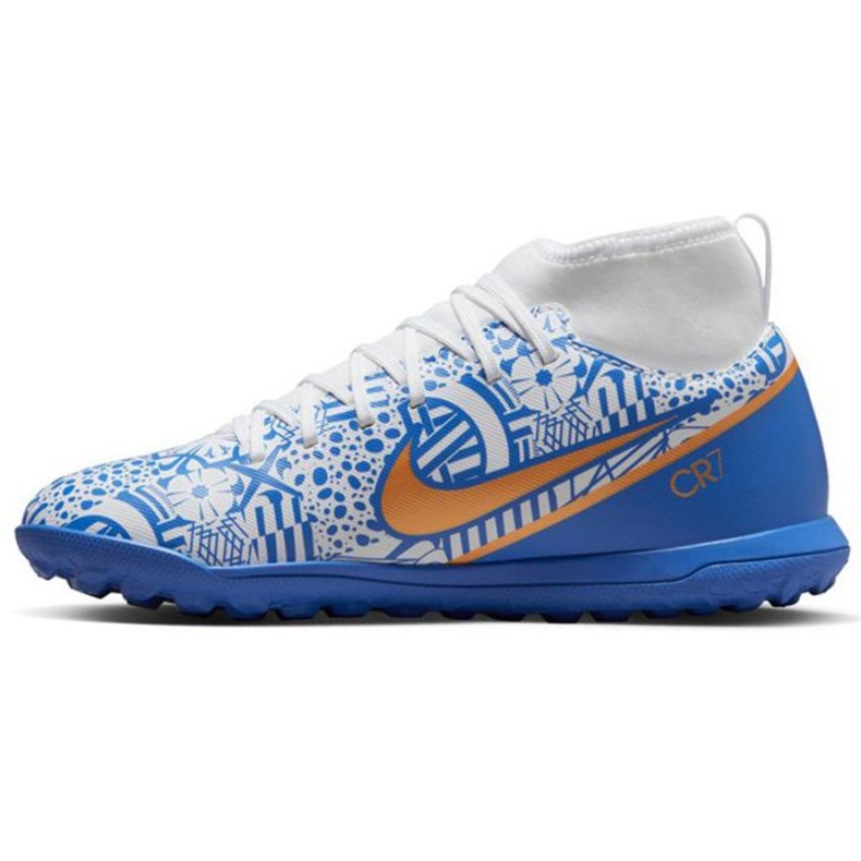 Nike Zoom Mercurial Superfly 9 CR7 Tf Jr DQ5330 182 zapatos de fútbol multicolor azul 1