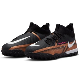 Nike Phantom GT2 Academy Qatar Dynamic Fit Tf Jr DR6061 810 zapatos de fútbol marrón, negro beiges y marrones 3