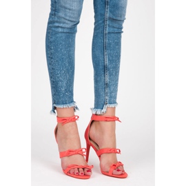 Vices Sandalias de tacón con lazos naranja 5