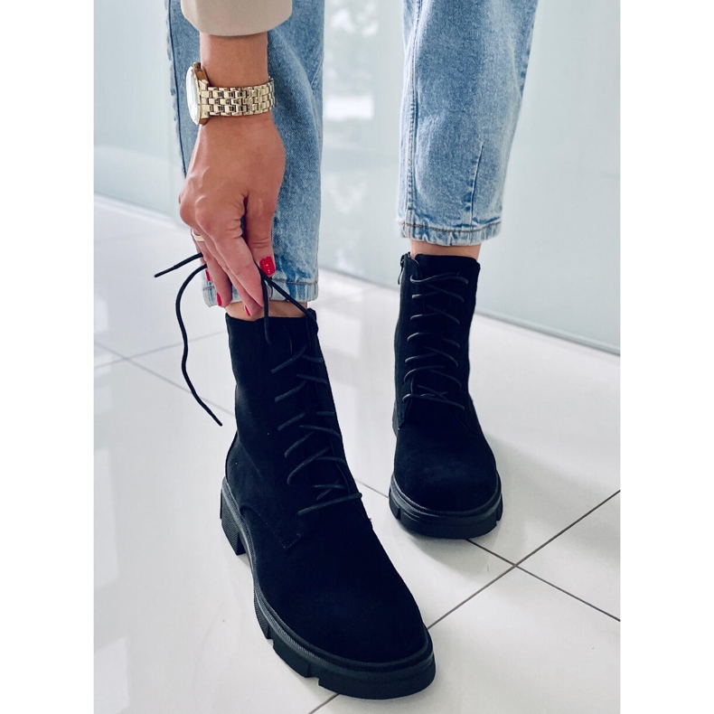 PA1 Trabajadores con cordones de Zoe Black negro 2