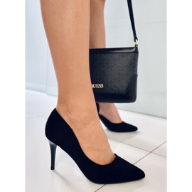 PA1 Zapatos de salón de ante con aberturas de Samira Black negro 3