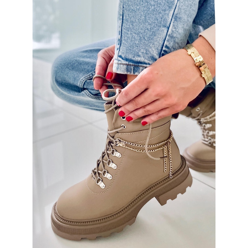 PA1 Botas cazadoras Hudson color albaricoque beige 2