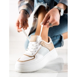TRENDI Zapatillas de deporte de moda en una plataforma ancha multicolor 1