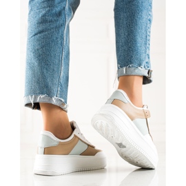 TRENDI Zapatillas de deporte de moda en una plataforma ancha multicolor 3