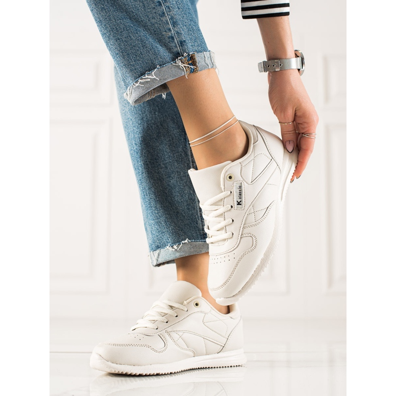 TRENDI Zapatos deportivos clásicos beige 2