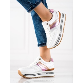 G2G/Good To Great Zapatillas moda blancas y rosas blanco 2