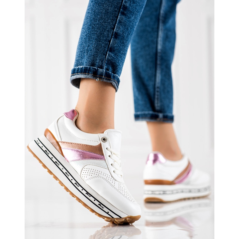 G2G/Good To Great Zapatillas moda blancas y rosas blanco 1