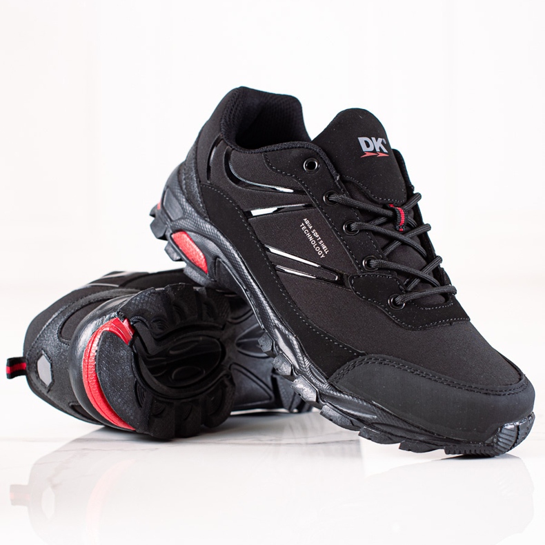 DK Zapatos de trekking para hombres negro 1