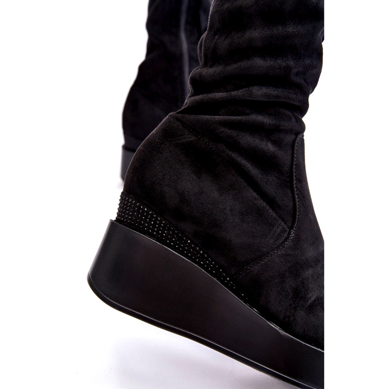 BM Botas Altas Mujer Cuña Muslo Negras Elori negro 3 BM Botas Altas Mujer Cuña Muslo Negras Elori negro 3