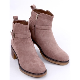 BM Botas tacón ancho Aretha Khaki beige 5
