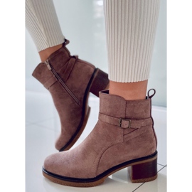 BM Botas tacón ancho Aretha Khaki beige 2 BM Botas tacón ancho Aretha Khaki beige 2