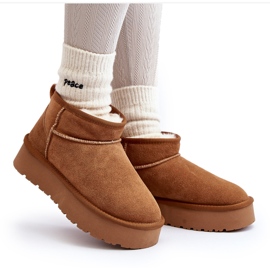 Botas Bajas Para La Nieve De Gamuza De Moda Camel Nucca marrón 12